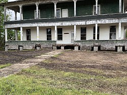 porch removed and porch pillars
